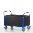 Rollcart Chariot quatre ridelles avec plateau antidérapant, force 1200 kg, plateau longueur x largeur 1200 x 770 mm  S