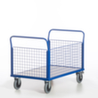 Rollcart Wagon à trois parois en grille, force 500 kg, plateau longueur x largeur 1200 x 780 mm  S