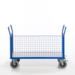 Rollcart Wagon à trois parois en grille, force 500 kg, plateau longueur x largeur 1200 x 780 mm  S