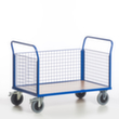 Rollcart Wagon à trois parois en grille, force 500 kg, plateau longueur x largeur 1200 x 780 mm  S