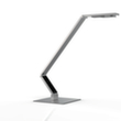 Luctra Lampe de bureau à DEL Linear Table Base avec lumière biologiquement active, lumière lumière blanc froid à blanc chaud biologiquement active, argent