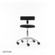 Löffler Tabouret Aogo, assise noir, roulettes  S