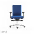 Löffler Siège de bureau pivotant avec assise viscoélastique, bleu  S