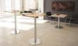 Table haute, Ø 800 mm, panneau gris  S