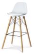 Paperflow Tabouret de bar Steelwood, assise blanc  S