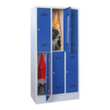 PAVOY Armoire vestiaire à deux niveaux Basis avec 3x2 compartiments, largeur de compartiment 300 mm