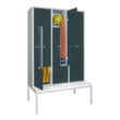 PAVOY Armoire vestiaire Z Basis avec banc + 6 compartiments, largeur de compartiment 400 mm