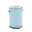 Poubelle à pédale EKO Belle Deluxe avec couvercle en acier inoxydable, 12 l, bleu clair