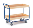 Rollcart Chariot à plateaux avec conteneurs en bois 775x475 mm, force 150 kg, 2 plateaux