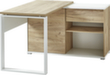 Bureau GW-LIONI, Piètem. semelles, largeur 1200 mm, chêne Navarra/blanc  S