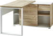 Bureau GW-LIONI, Piètem. semelles, largeur 1200 mm, chêne Navarra/blanc  S