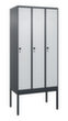 C+P Armoire vestiaire Classic Plus à 3 compartiments, largeur de compartiment 300 mm