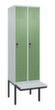 C+P Armoire vestiaire Classic Plus avec banc, largeur de compartiment 300 mm