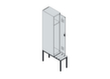 C+P Armoire vestiaire Classic Plus avec banc, largeur de compartiment 300 mm  S