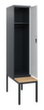 C+P Armoire vestiaire Classic Plus avec banc, largeur de compartiment 400 mm  S