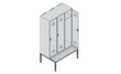 C+P Armoire vestiaire Classic Plus avec banc, largeur de compartiment 400 mm  S