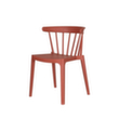 VEBA Chaise empilable Essentials Windson, assise terracotta, piètement 4 pieds