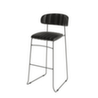 VEBA Tabouret de bar Essentials Mundo, assise noir