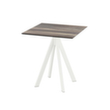 VEBA Table de bistro Essentials Infinity, largeur x profondeur 700 x 700 mm, panneau bois tropical