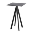 VEBA Table haute Essentials Infinity, largeur x profondeur 700 x 700 mm, panneau noir