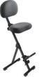 meychair Siège assis-debout rabattable Futura Light AF-SR avec dossier, hauteur d’assise 540 - 900 mm, assise anthracite