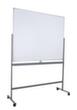 UDOBÄR Tableau blanc mobile utilisation double face avec surface d'écriture rotative, hauteur x largeur 1865 x 1280 mm