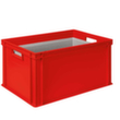 Bac gerbable norme Europe avec boîte isotherme, rouge, capacité 65 l, couvercle indépendant pour boîte isotherme  S