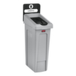 Rubbermaid Couverture Slim Jim® pour station de recyclage, noir  S