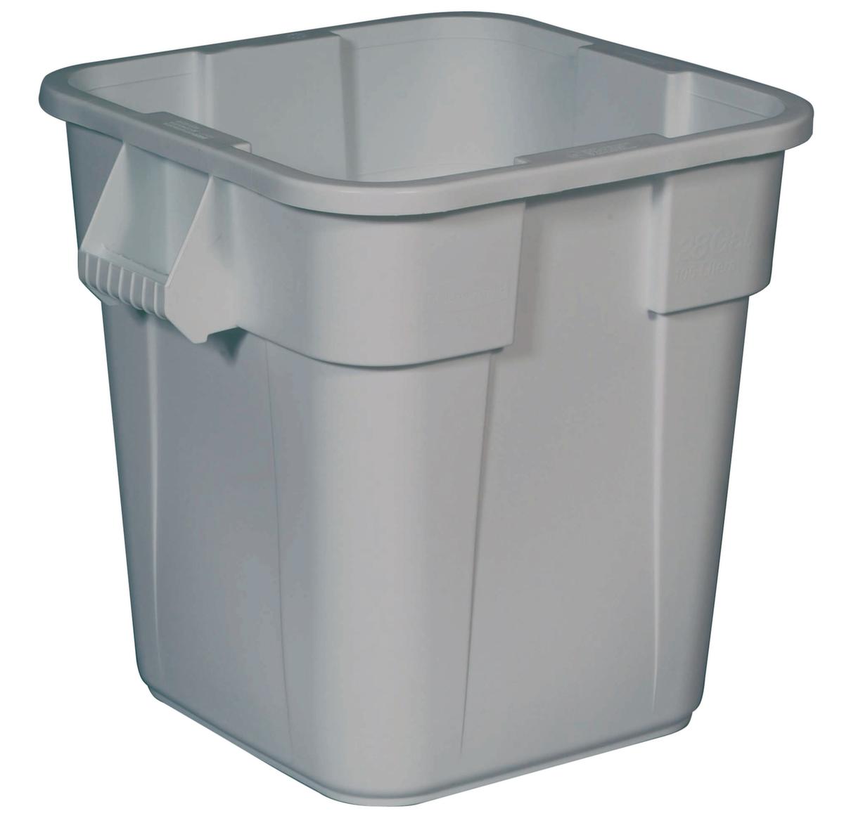 Rubbermaid Conteneur de recyclage carré, 106 l, gris