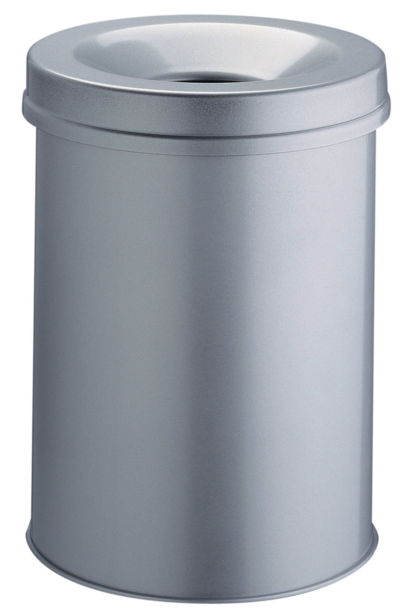 Durable corbeille à papier autoextinguible, 15 l, gris clair, partie supérieure gris clair