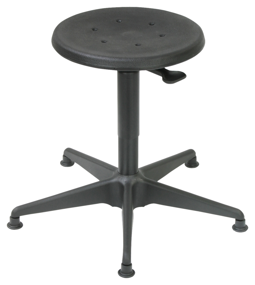 Tabouret pivotant ESD antistatique, assise noir, patins  ZOOM