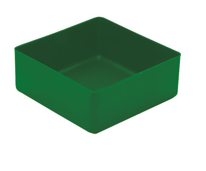 bac de rangement, vert, longueur x largeur 99 x 99 mm