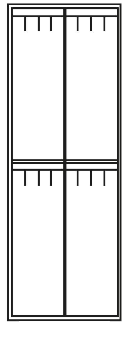 C+P Armoire vestiaire Evolo gris clair avec 2x2 compartiments + avec portes déco  ZOOM