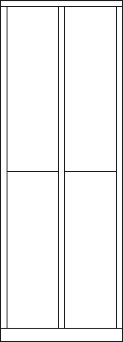 PAVOY armoire multicases Basis, 4 compartiments  ZOOM