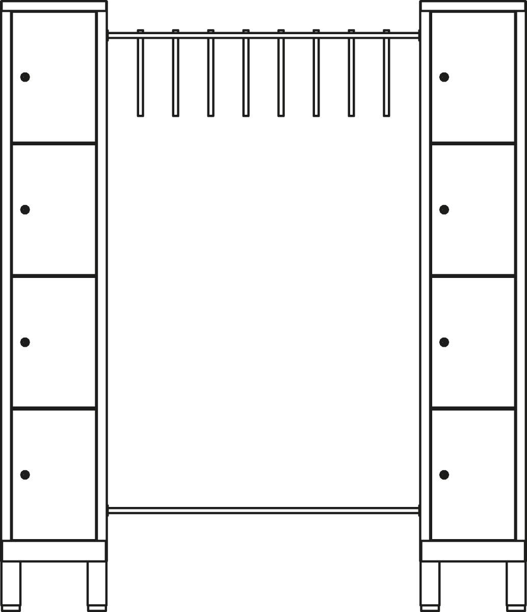 C+P Vestiaire à casiers Evolo, largeur 1800 mm  ZOOM