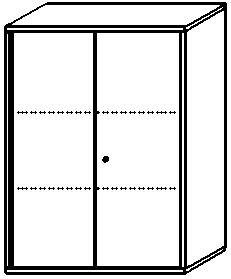 Gera Armoire à portes battantes Pro, 3 hauteurs des classeurs  ZOOM