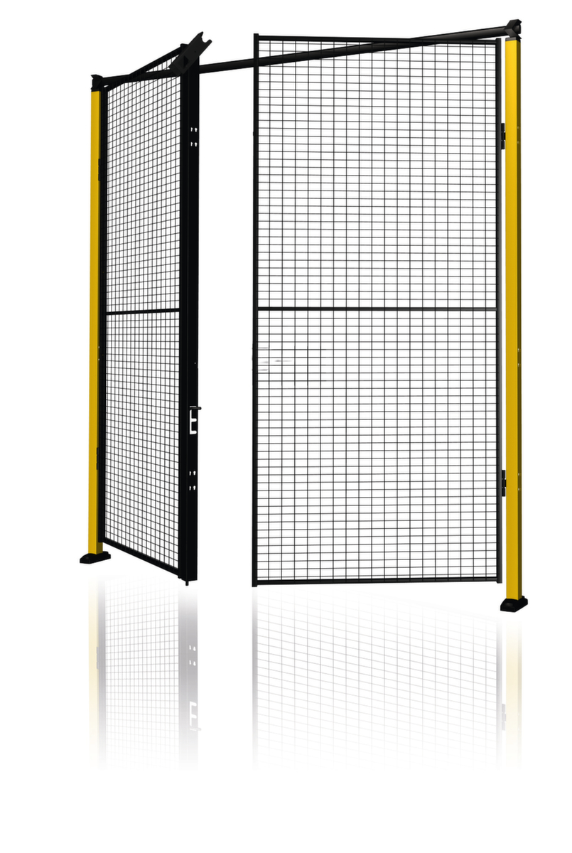 Axelent Porte à battants pour grille de protection de machine, hauteur x largeur 2000 x 3000 mm