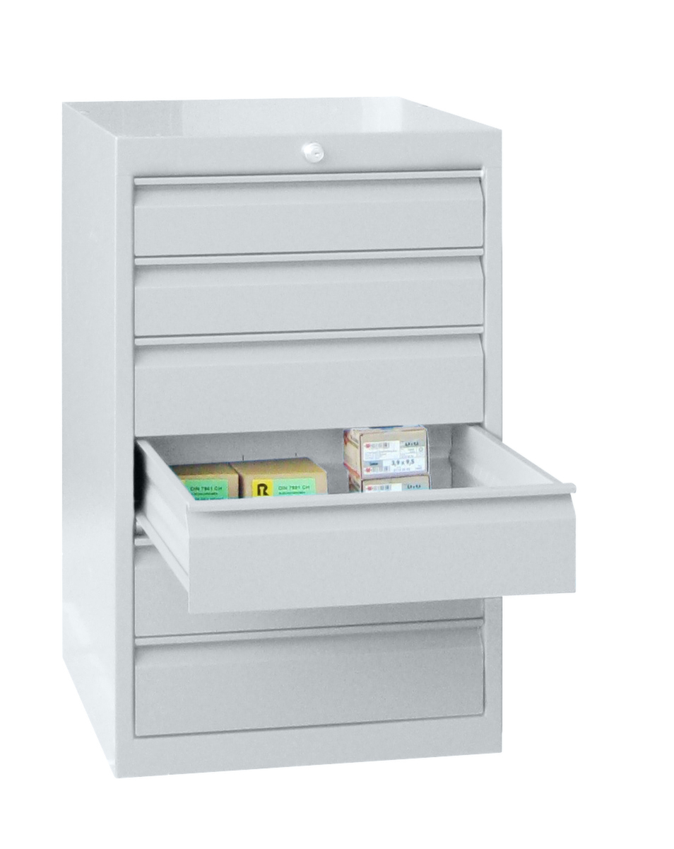 PAVOY Armoire à tiroirs Basis Plus RAL7035, 6 tiroir(s), RAL7035 gris clair/RAL7035 gris clair