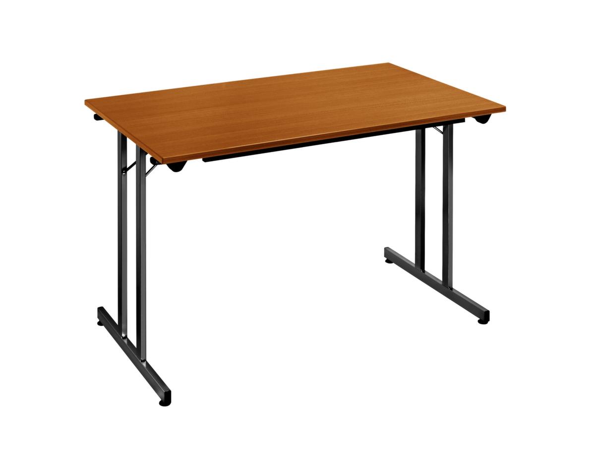 Table pliante polyvalente gerbable, largeur x profondeur 1200 x 800 mm, panneau cerisier