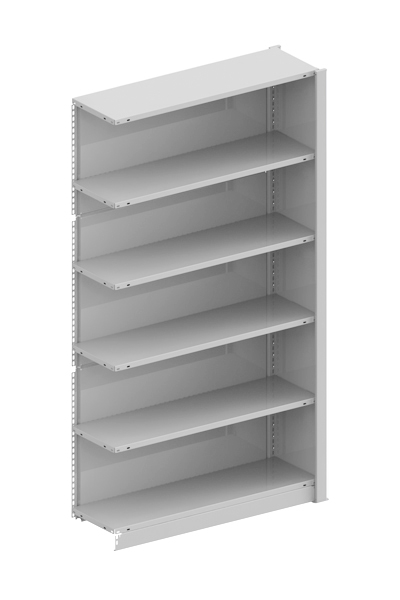 META Rayonnages de bureau Rayonnage d'extension, largeur 1006 mm, 5 HC, RAL7035 gris clair  ZOOM