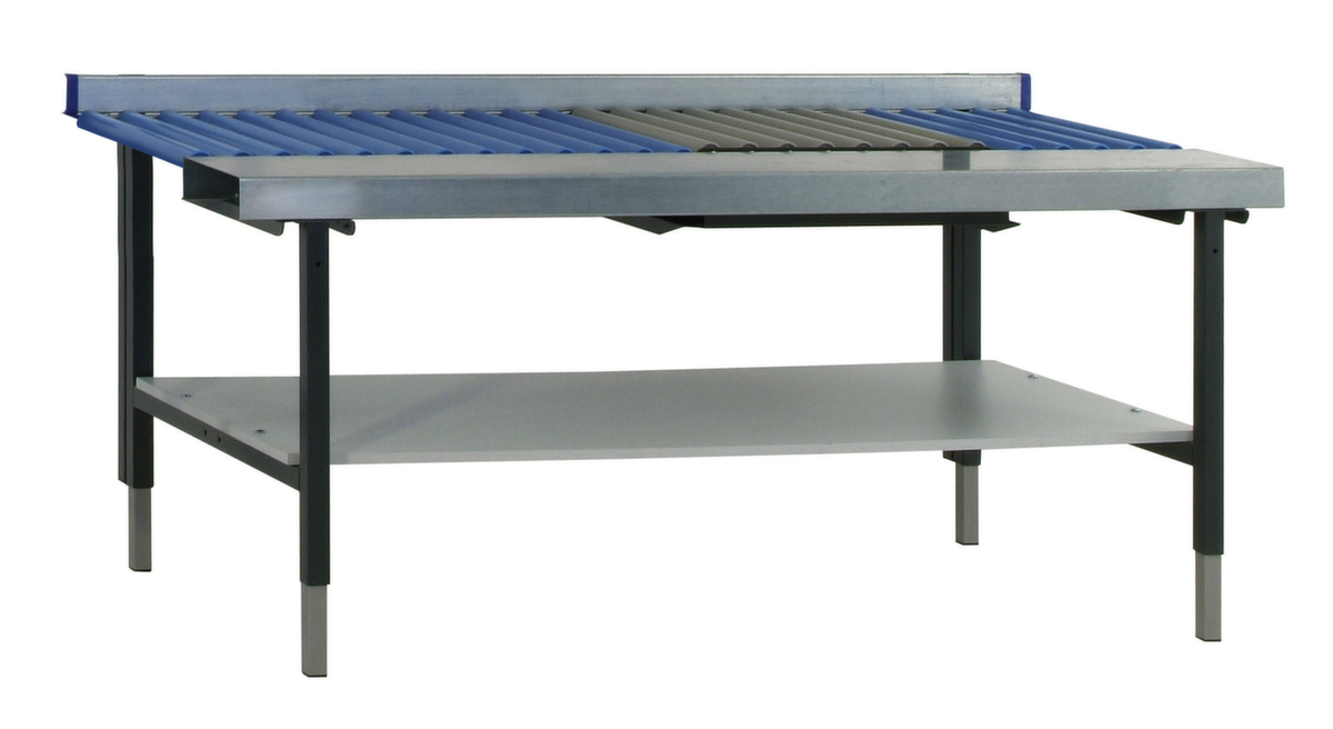 Rocholz table pour convoyeur à rouleaux à hauteur réglable, largeur x profondeur 1955 x 920 mm  ZOOM