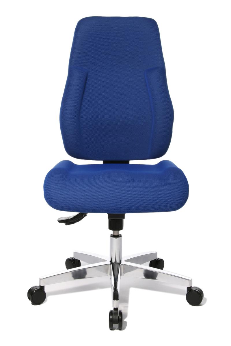 Topstar Siège de bureau pivotant Point 91 avec assise galbée, bleu  ZOOM