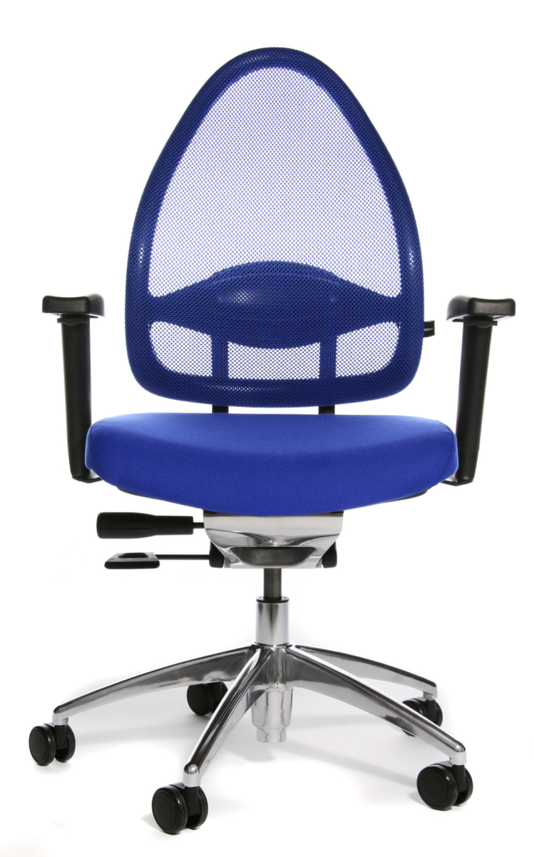 Topstar Siège de bureau pivotant Open Base + Art OPEN BASE 10 avec articulation Body-Balance-Tec®, Dossier maille, bleu  ZOOM