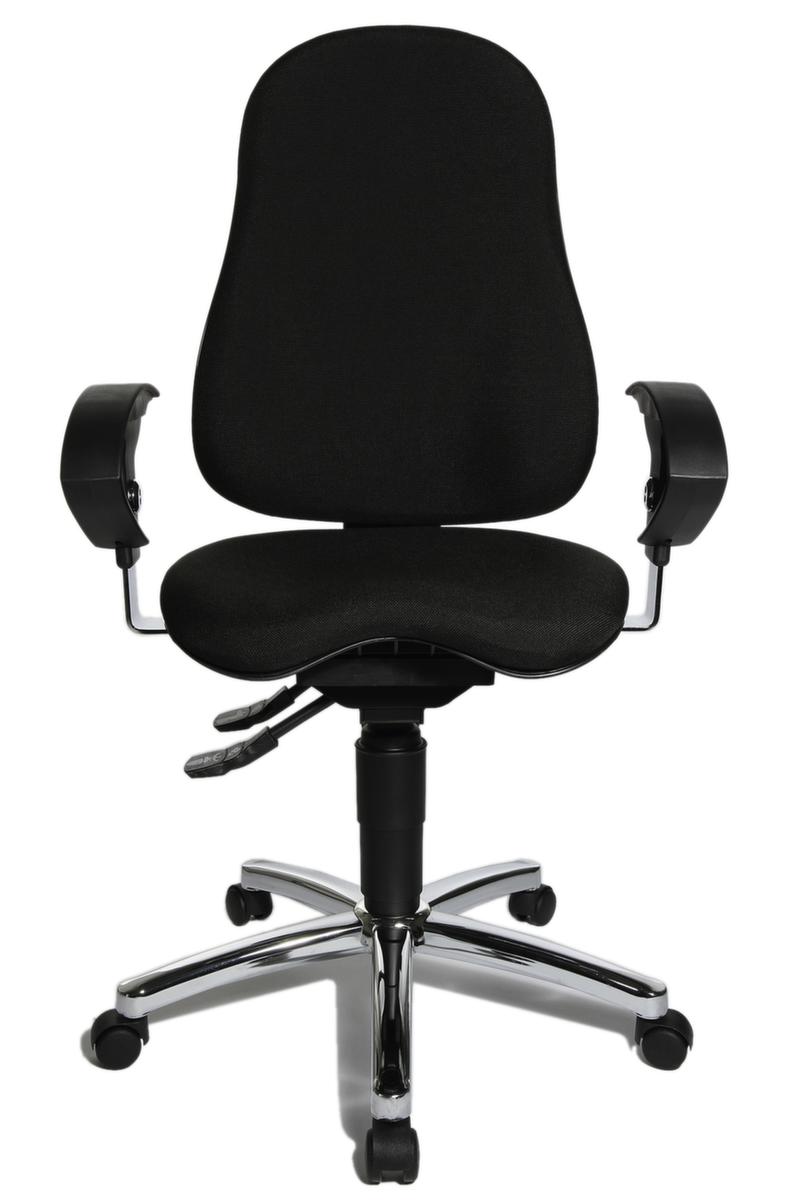 Topstar siège de bureau pivotant Sitness 10 avec mécanisme de contact permanent, noir  ZOOM