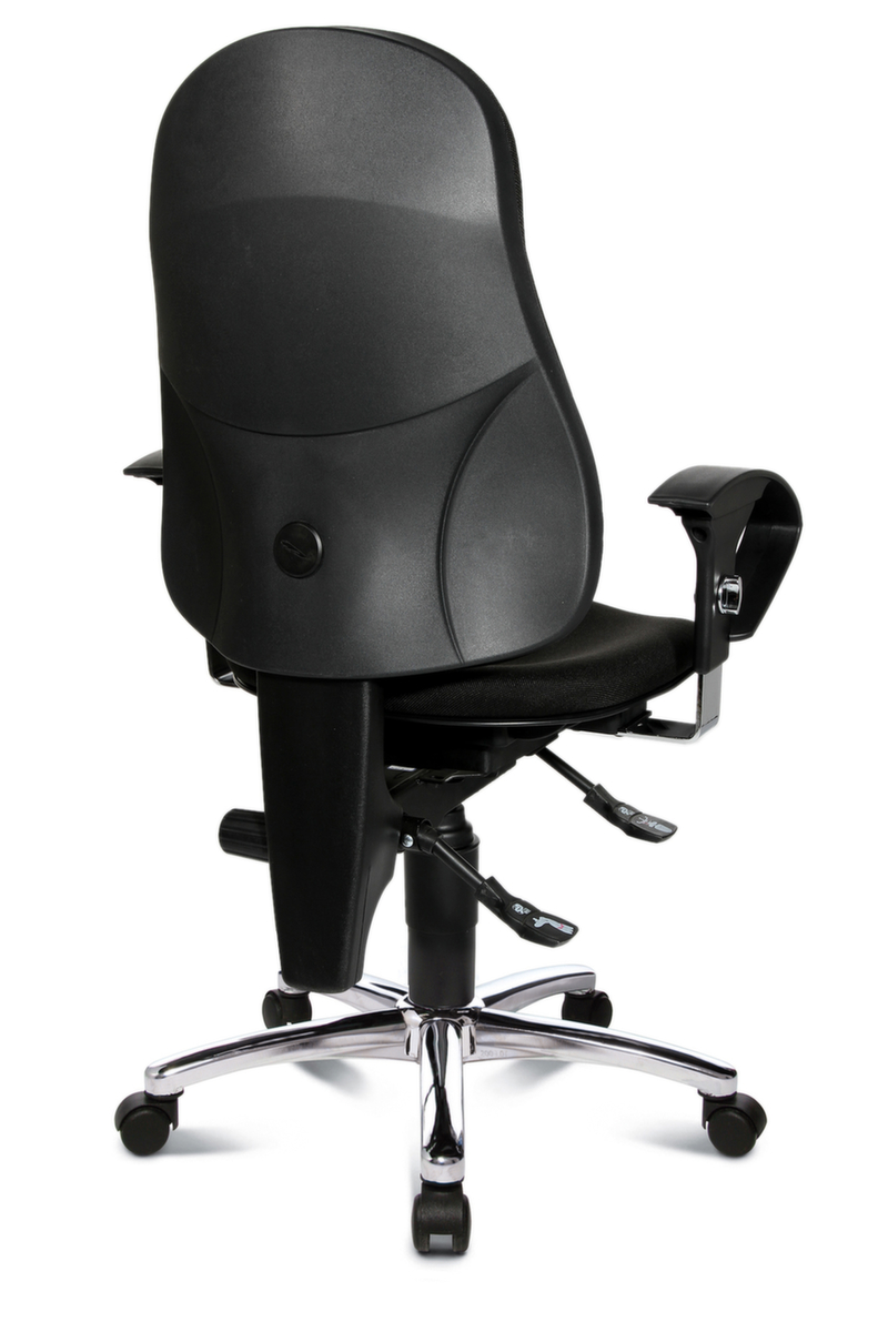 Topstar siège de bureau pivotant Sitness 10 avec mécanisme de contact permanent, noir  ZOOM