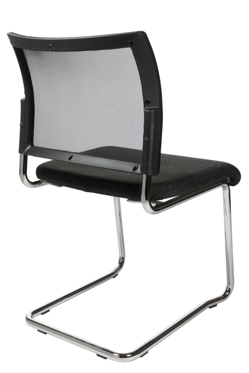 Topstar Fauteuil luge pour visiteurs Visit 20 avec dossier maille, assise tissu (100 % polypropylène), anthracite  ZOOM