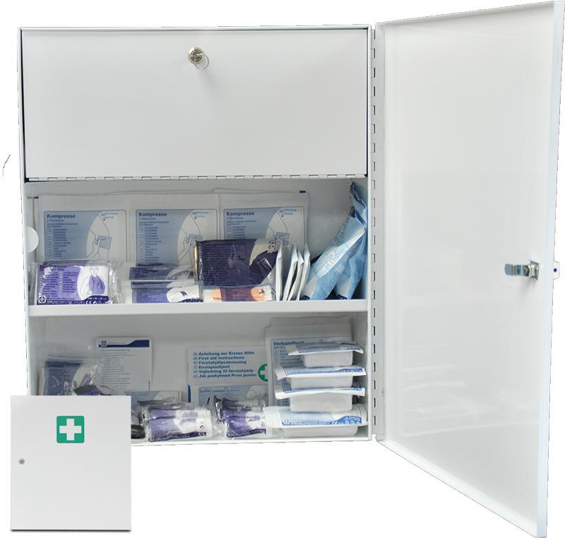 actiomedic Armoire de premiers secours en acier, selon DIN 13169  ZOOM