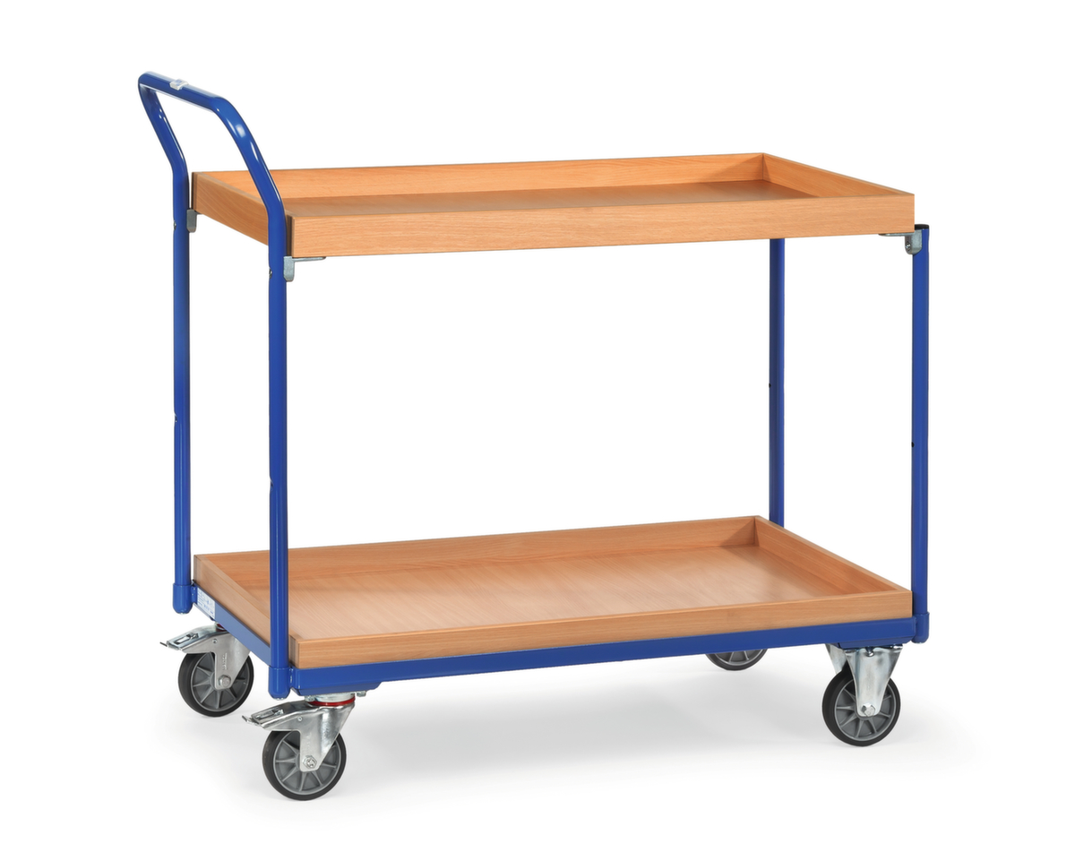 fetra Chariot de table avec des boîtes 1000x600 mm, force 300 kg, 2 plateaux