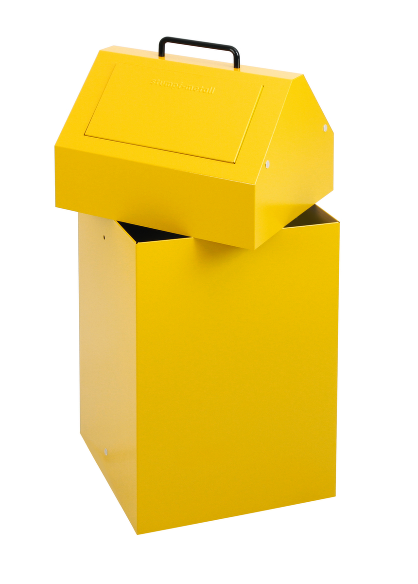 stumpf Conteneur de matériaux recyclables ignifugés, 45 l, RAL1003 jaune de sécurité, couvercle RAL1003 jaune de sécurité  ZOOM