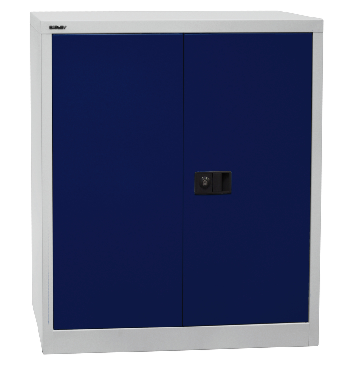 Bisley Armoire de classement, 2 hauteurs des classeurs, gris clair/bleu Oxford  ZOOM